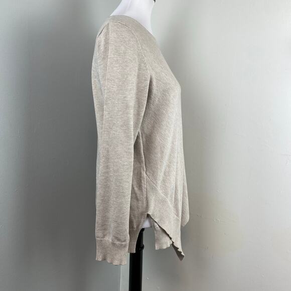 Verve Ami Neutral Asymmetrical Pullover Long Sleeve Sweater Large - Picture 4 of 7